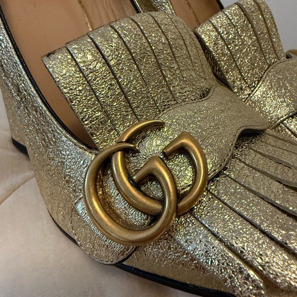 NWT Gucci Marmont Fringe Heels - Picture 12 of 14